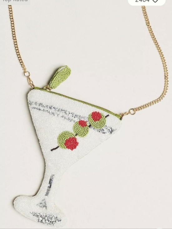 Anthropologie Handbags - Anthropologie Martini Glass Beaded Icon Crossbody Bag, New With Tags